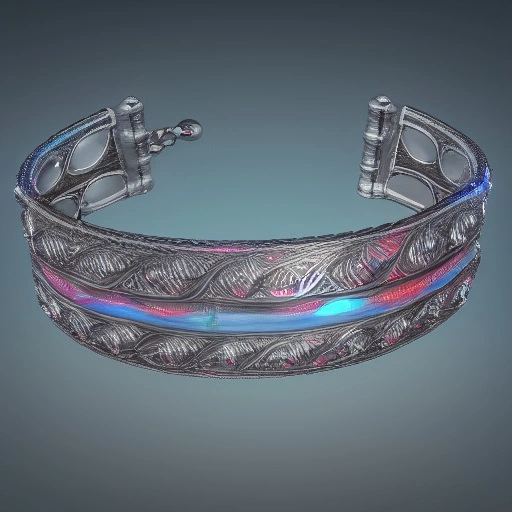 10107-3967428243-two long silver bracelet  realistic,  icy neon fantasy, in the style of ,  Lors of the rings Game of thrones,  neon lamp, health.webp